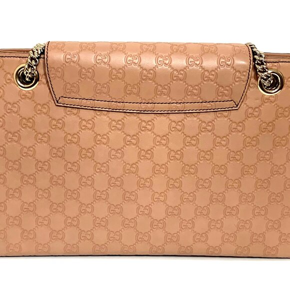 Gucci Large Emily Beige Leather Horsebit Chain Shoulder Bag - Picture 12 of 14
